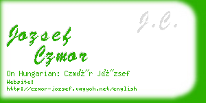 jozsef czmor business card